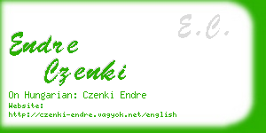 endre czenki business card